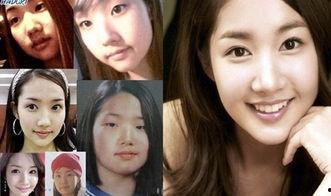 韩国女生整容前,素颜下的自然美